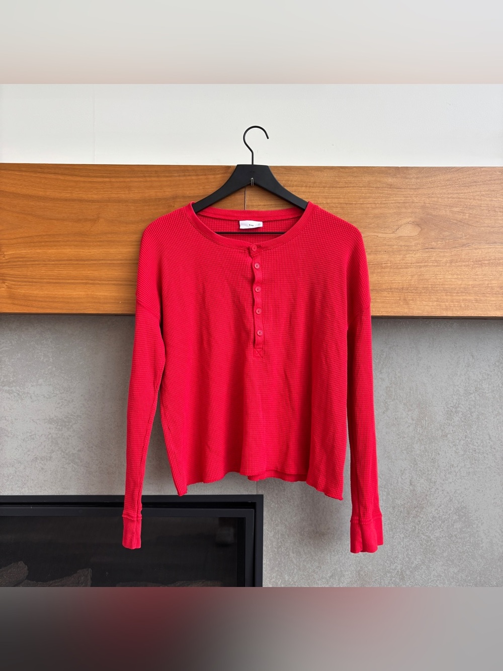 TNA Aritzia Waffle Long Sleeve Top, Size M